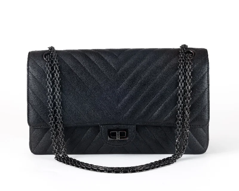 Chanel bags with adjustable chain strapsChanel So Black Chevron Quilted Medium Classic w/ Black Hardware