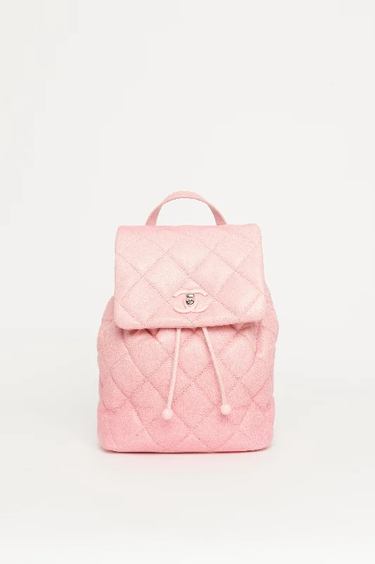 Chanel bags with the perfect balance of luxury and functionalityOmbré Pink Caviar Leather Preowned Backpack