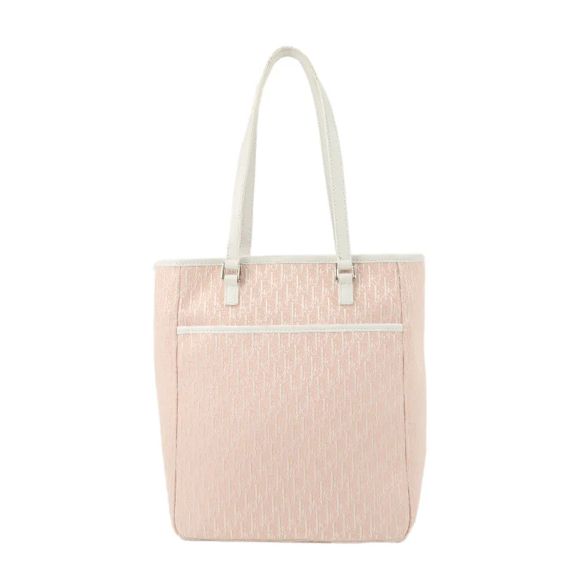 Christian Dior crossbody bags with a front - flap pocket for easy accessChristian Dior Trotter Canvas Leather Tote Bag Pink White