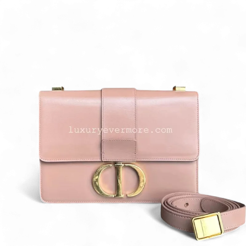 Christian Dior bags with a side - pocket for holding a water bottleDior 30 Montaigne Medium - Smooth Calfskin Nude Beige Golden Hardware