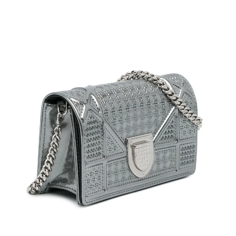 Christian Dior backpacks with a sleek, minimalist silhouetteDior Baby Patent Microcannage Diorama Crossbody Bag (WePVtH)