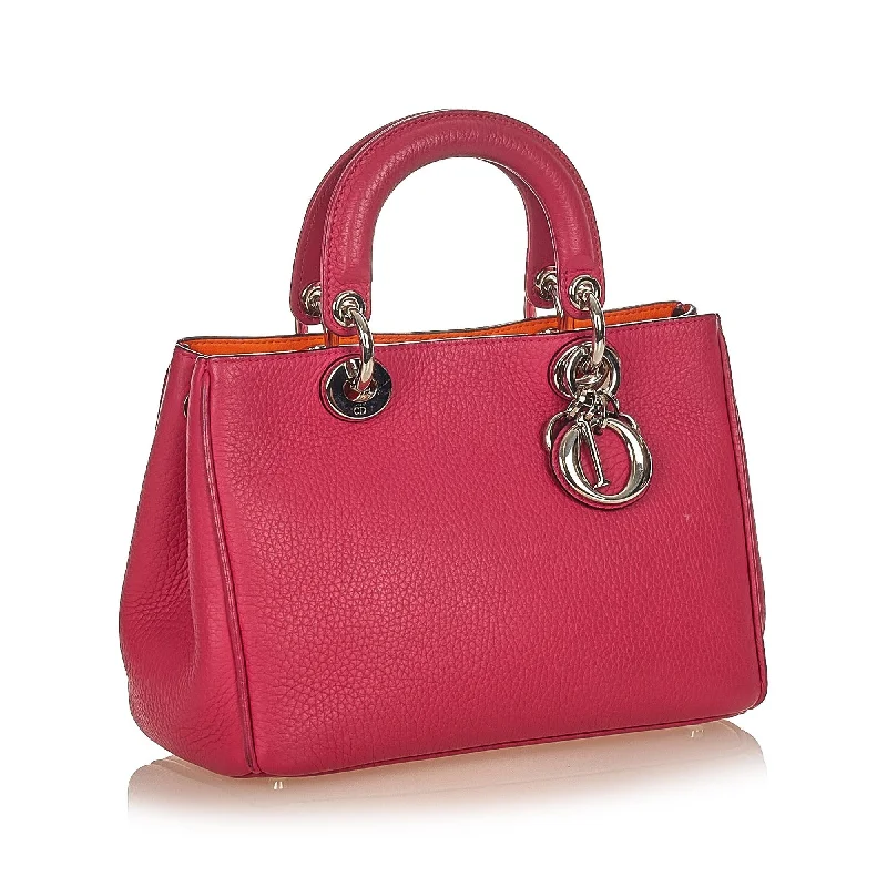 Christian Dior bags with a zip - top closure and multiple compartmentsDior Diorissimo Leather Satchel (25814)