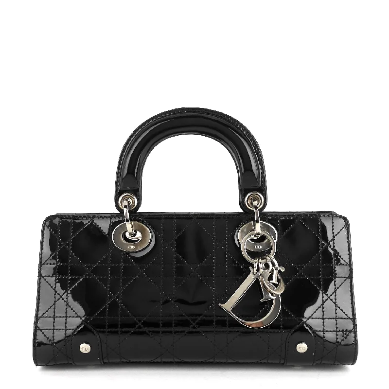 Christian Dior bags with a quilted pattern and gold - toned hardwareLady Dior East West Patent Leather Handbag