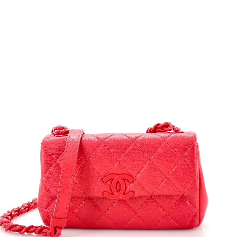 My Everything Flap Bag Quilted Caviar Small