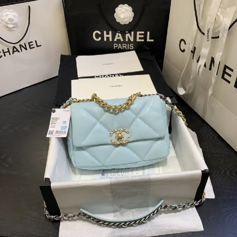 Chanel bags for those who value investment piecesCHANEL 19 Flap Bag Tiffany Blue