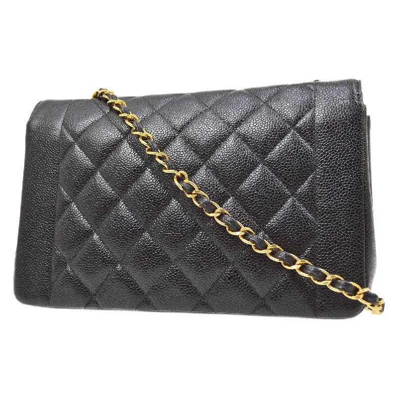 Chanel bags that pair perfectly with any outfitCHANEL 1994-1996 Black Caviar Diana Medium 71385