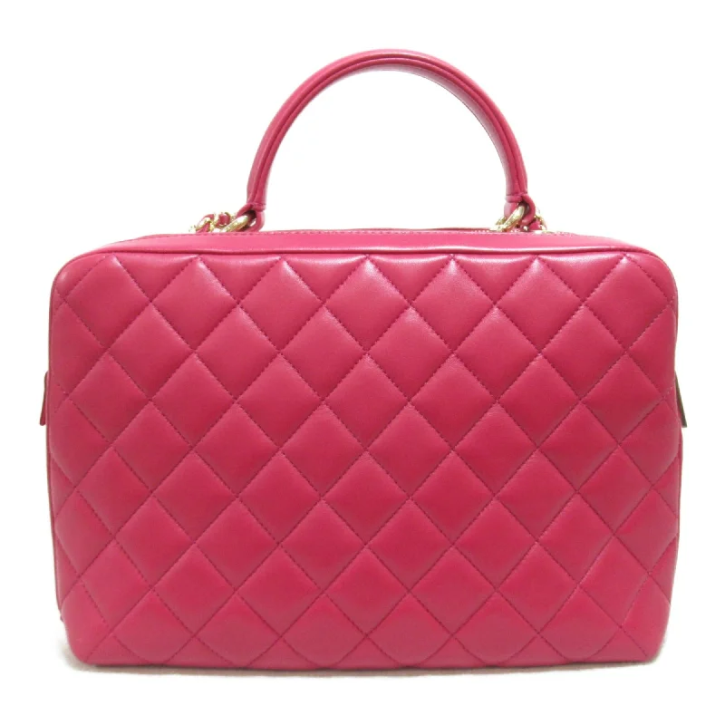 Chanel Black Handbag for Business MeetingsCHANEL 2way bowling bag Pink Lambskin [sheep leather]