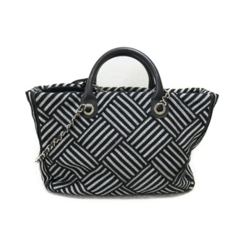 Chanel All - Match Handbag for Versatile StylingCHANEL 2way shoulder bag Black Silver Nylon polyester