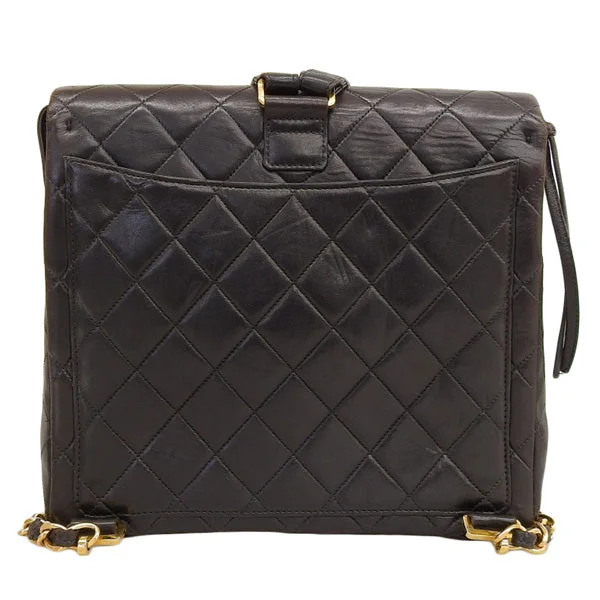 Chanel bags for women with a taste for high fashionCHANEL Around 1997 Made Square Classic Flap Backpack Black