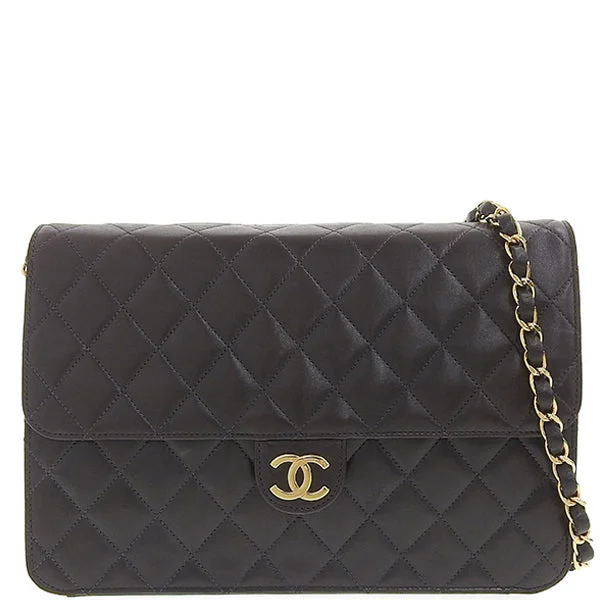 Chanel Chain Strap Handbag for Everyday UseCHANEL Around 1998 Made Cc Mark Plate Chain Bag Black