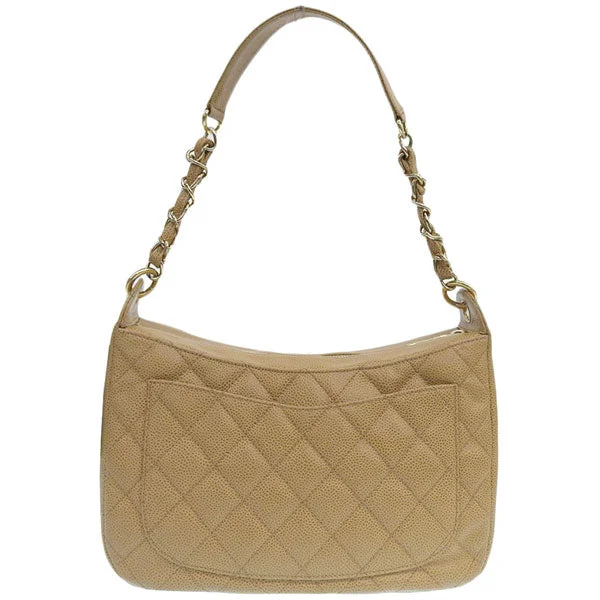 Chanel bags perfect for everyday elegCHANEL Around 2003 Made Caviar Sklin Cc Mark Stitch Shoulder Bag Beige