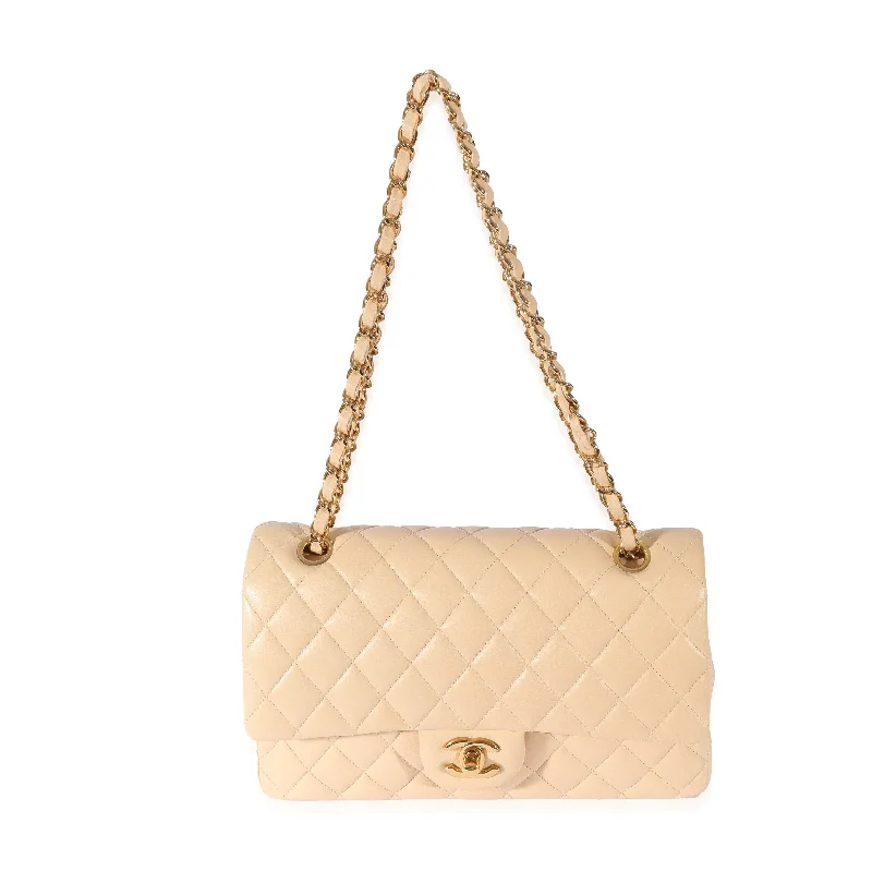 Chanel bags for those who value investment piecesCHANEL Beige Lambskin Medium Classic Double Flap