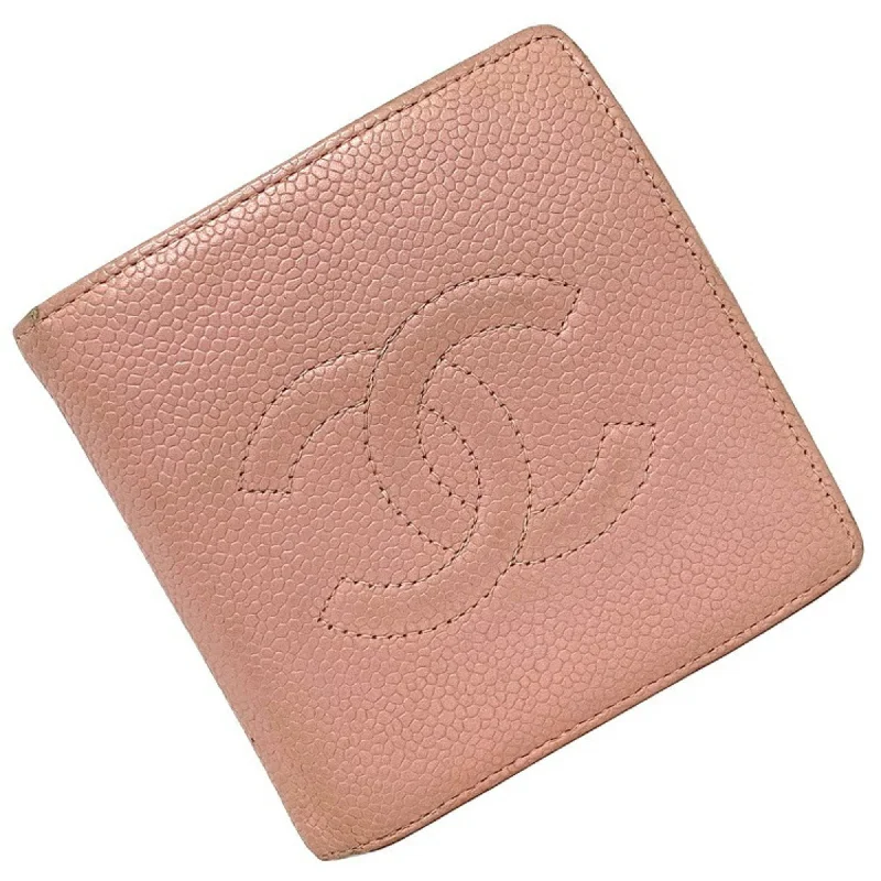 Chanel bags for women who appreciate fine craftsmanshipChanel Bi-Fold Wallet Pink Coco Mark A13507 Leather Caviar Skin 8s CHANEL Ladies Accent