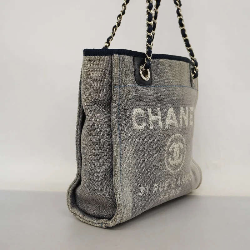 Chanel bags perfect for everyday elegCHANEL   Deauville Shoulder Bag Women's Canvas,Leather Shoulder Bag Navy