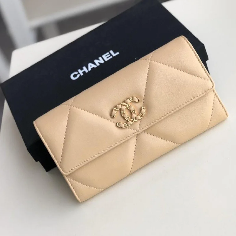 Chanel bags sale 2025Chanel 19 Quilted Flap Wallet Long Goatskin