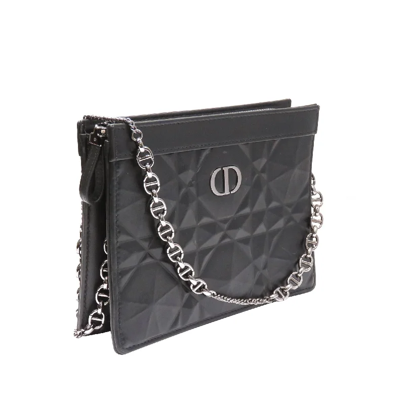 Christian Dior backpacks with a sleek, minimalist silhouetteDior Caro Zipped Pouch with Chain (vNjlJu)