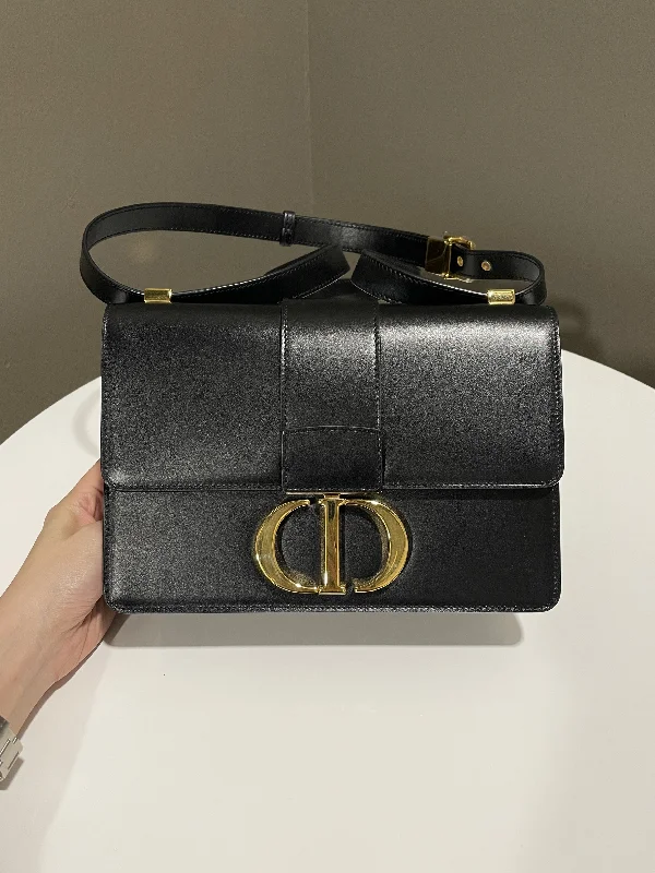 Trendsetting Christian Dior crossbody bags with a colorful strapDior Montaigne 30 Black Calfskin