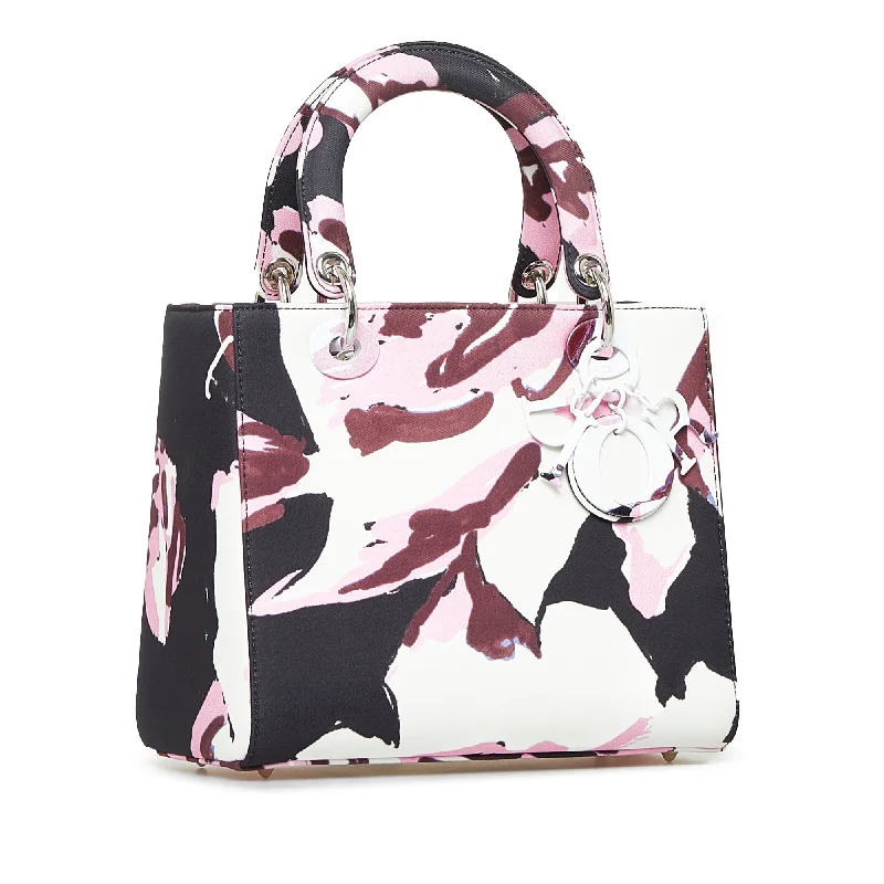 High - fashion Christian Dior bags with a geometric patternDIORMedium Floral Graffiti Lady  Satchel