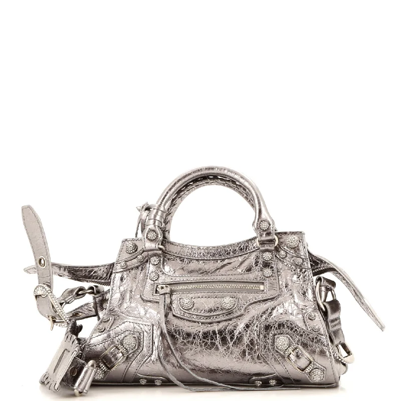 Christian Dior Saddle bags with a distressed leather finishNeo Cagole City Bag Leather with Crystals XS