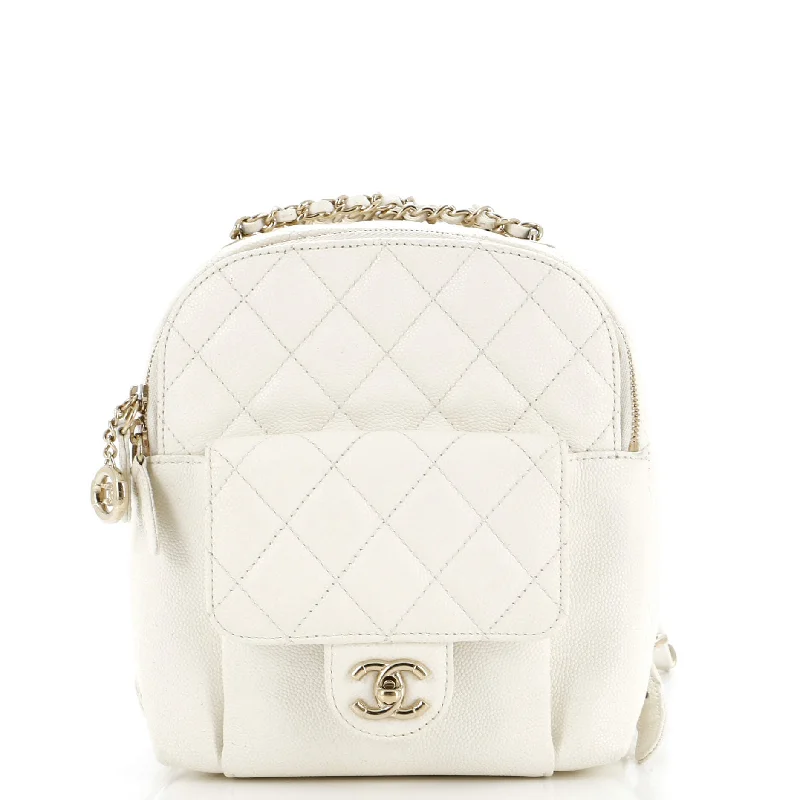 Christian Dior backpacks with a sleek, minimalist silhouetteCC Day Backpack Quilted Caviar Mini