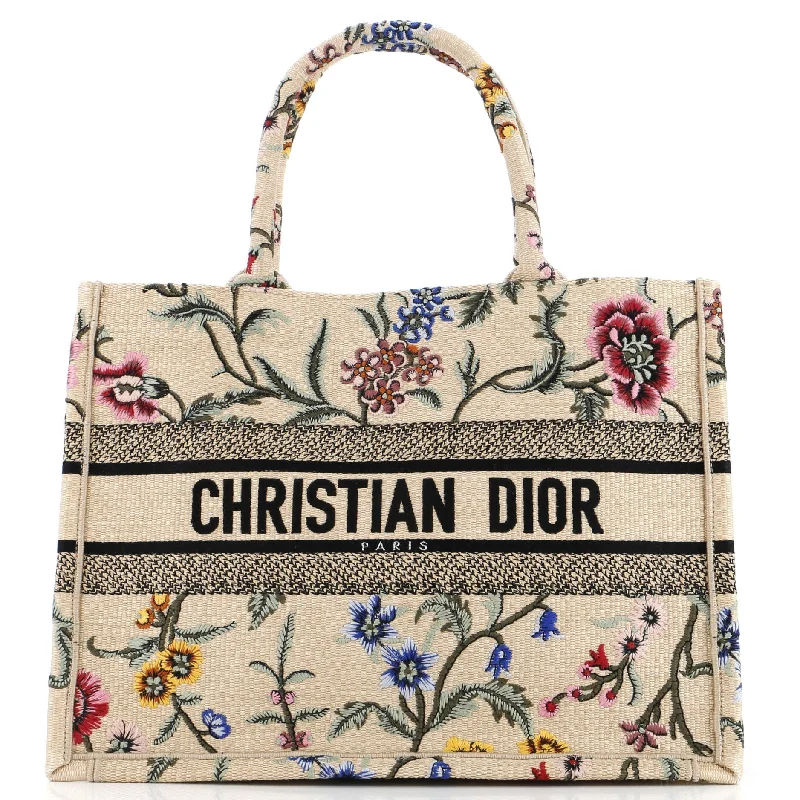 Christian Dior bags with a zip - top closure and multiple compartmentsBook Tote Embroidered Canvas Medium