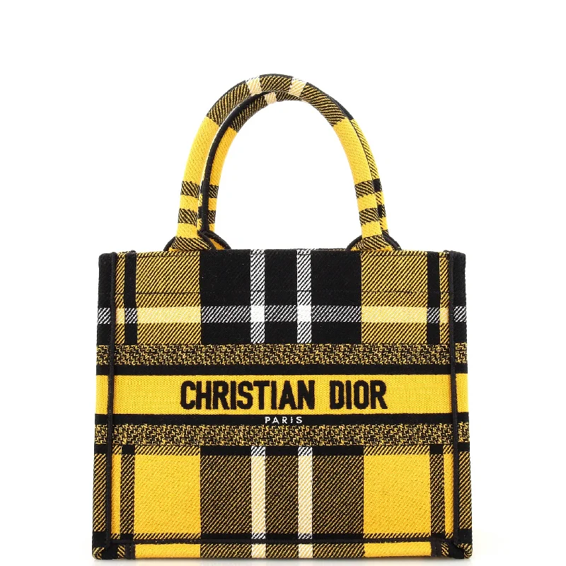 Trendsetting Christian Dior crossbody bags with a colorful strapBook Tote Tartan Check Canvas Small