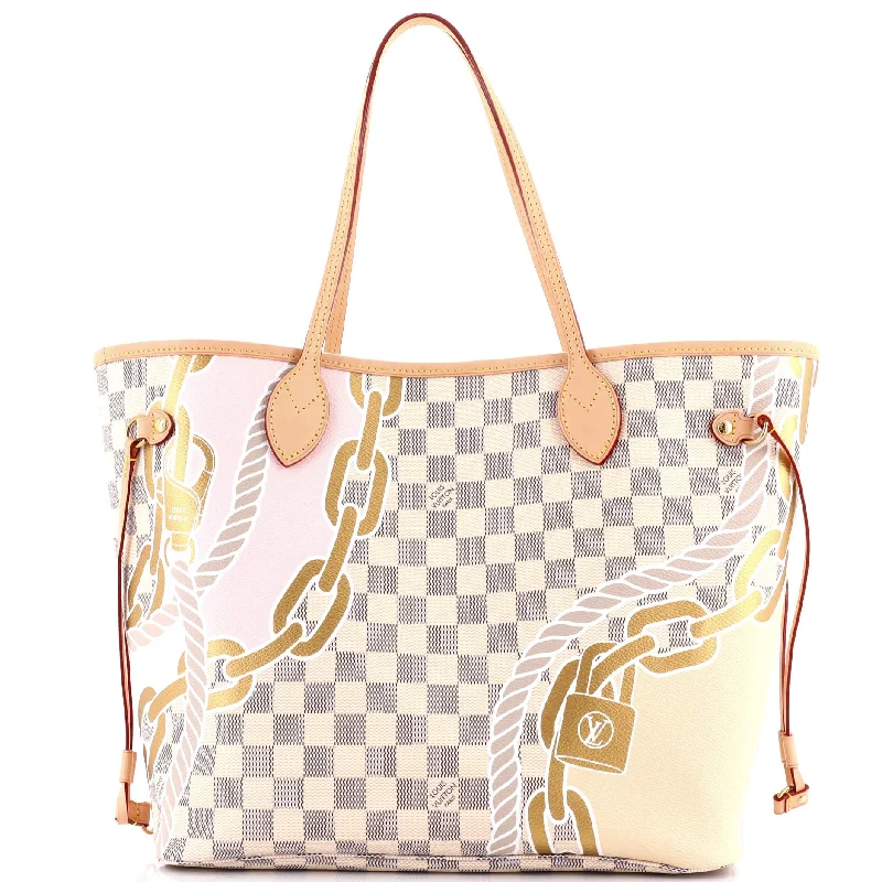 Christian Dior handbags with a snap - button closure and a decorative buckleNeverfull NM Tote Limited Edition Nautical Damier MM