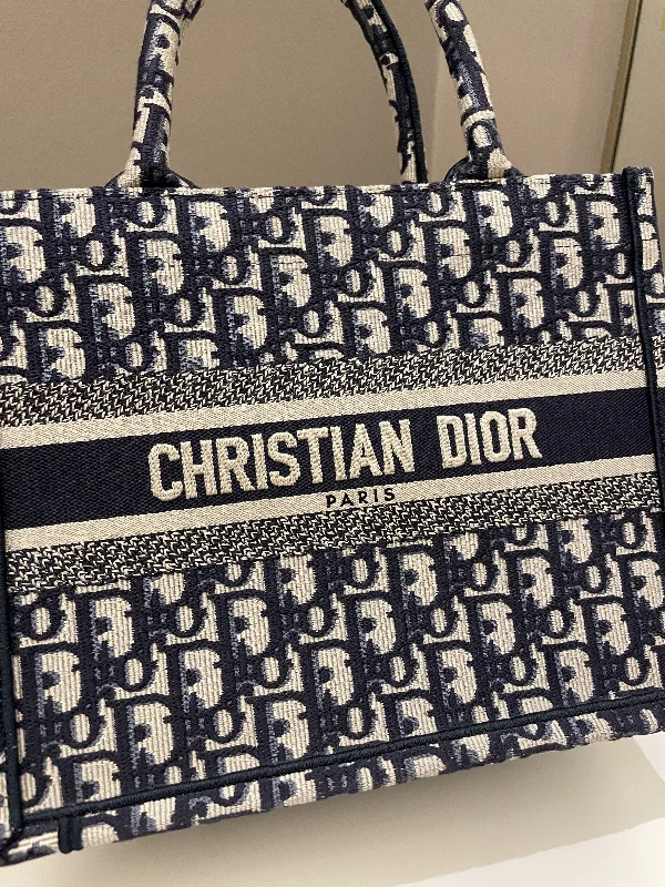 Christian Dior crossbody bags with a front - flap pocket for easy accessDior Book Tote Navy Oblique